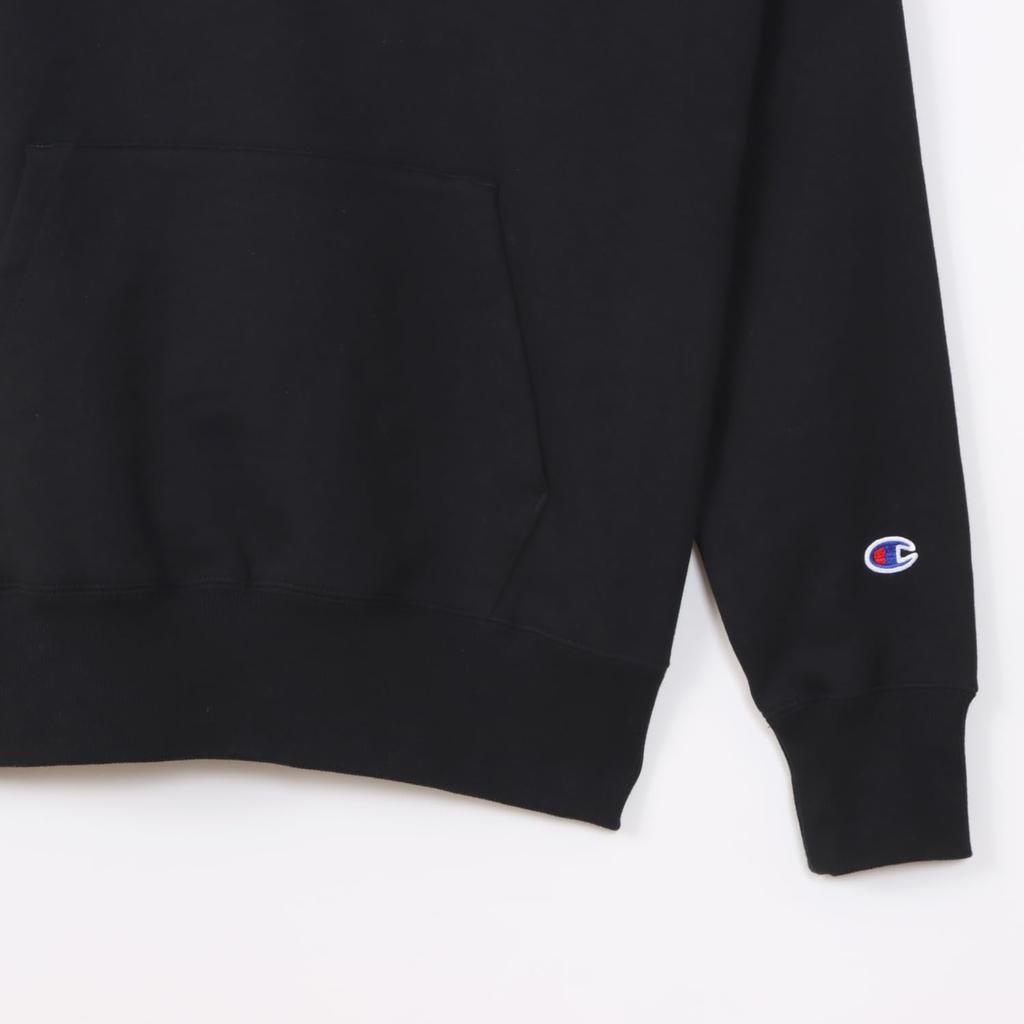 Parka z długim rękawem BAWEŁNA USA Nadruk z logo Graficzny Bluza z kapturem Podstawowa Czarna L [Champion] CW-Y105 Damska