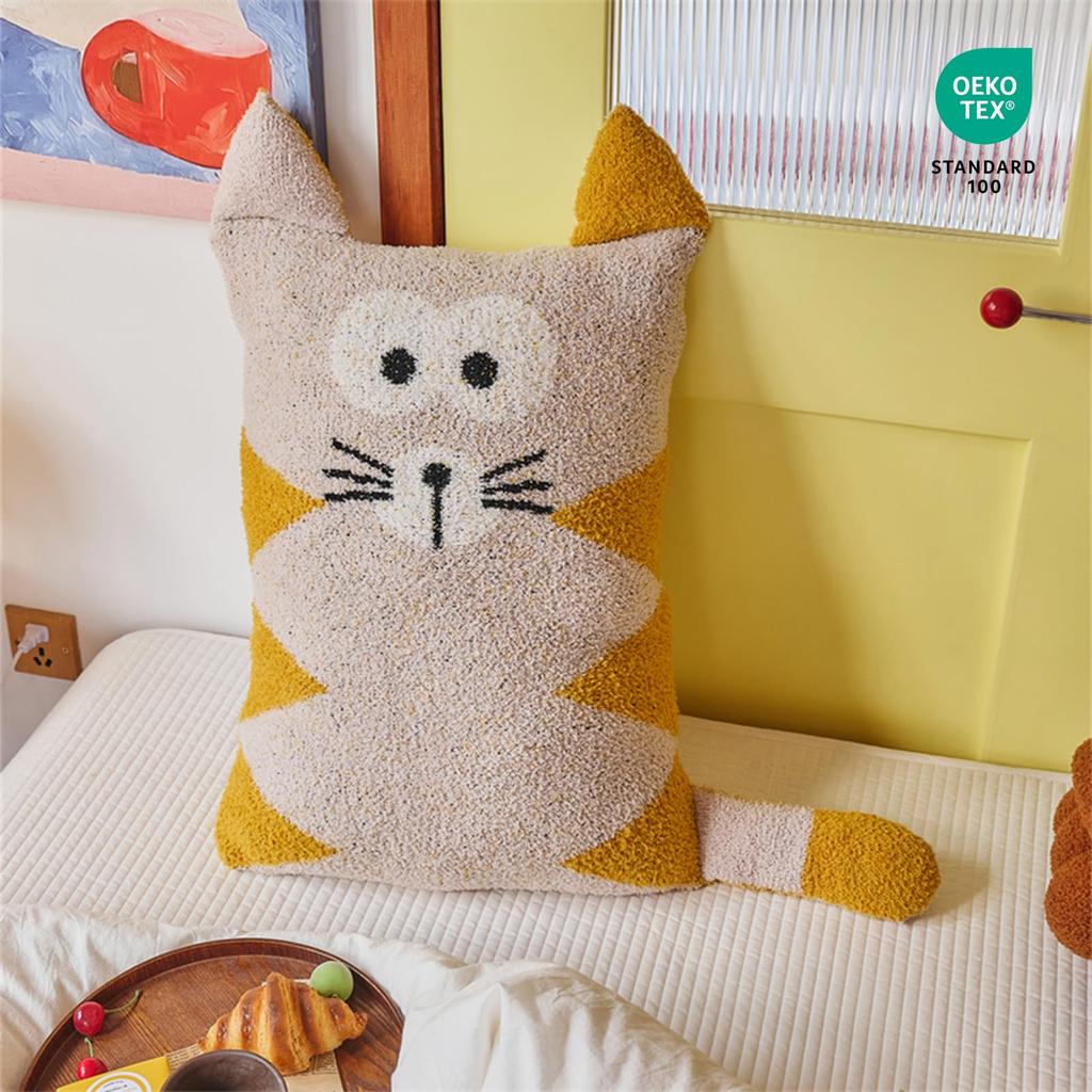 MOKOYA Fluffy Hugmochi Cat Plush Cute Perfect for Lumbar Sunny Cushion, Toy, Large, Sofa/Chair Pillow, Naps, Pillow, MocoTomo, Stylish,