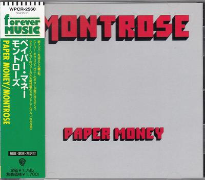 CD MONTROSE  Paper Money WPCR2560 Warner Bros. Re 1997 Japan ObiRock Used