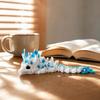 3D Printed Dragon Figurine with Sakura Flower Design 15cm Decorative Sculpture for Home Office Desk Display Collectible Art Piece