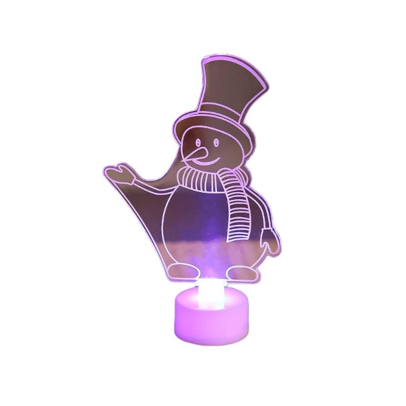 Glowing LED Acrylic Decoration Christmas Ornament Christmas Decorative Night Light For Kids Room Party Desktop Display