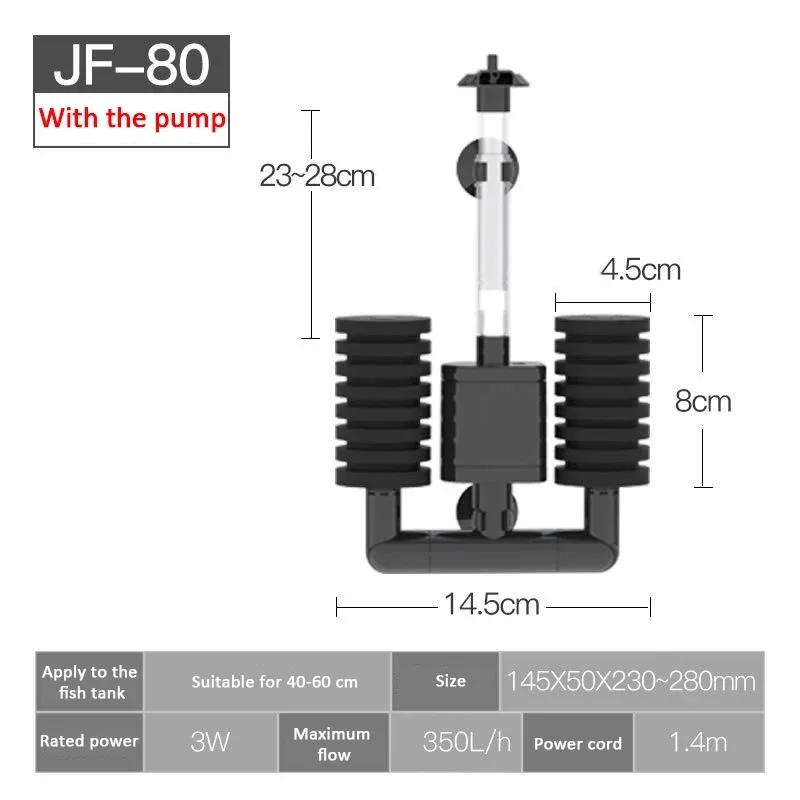 Aquarium Filter for Aquarium Fish Tank Air Pump Skimmer Biochemical Sponge Filter Sponge Clean Water Circulation Fish Farming 3W