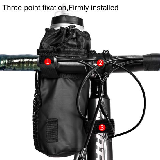 Water Bottle Holder Bag with Fastener Tapes Waterproof Mesh Pocket Design Universal Bicycle Water Bottle Carrier Pouch