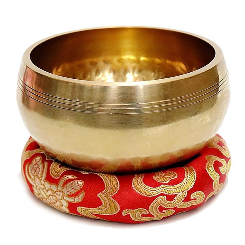 8/10/12cm Kırmızı İpek Yastık Minder Buddha Ses Kasesi Altlığı Tibet Singing Bowl İçin Nepal'de Kase Minderi Budizm Ürünleri