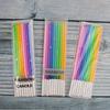 Ins Style Gradient Rainbow Candle Birthday Party Colorful Slender Straight Cake Decoration Pencil Candle