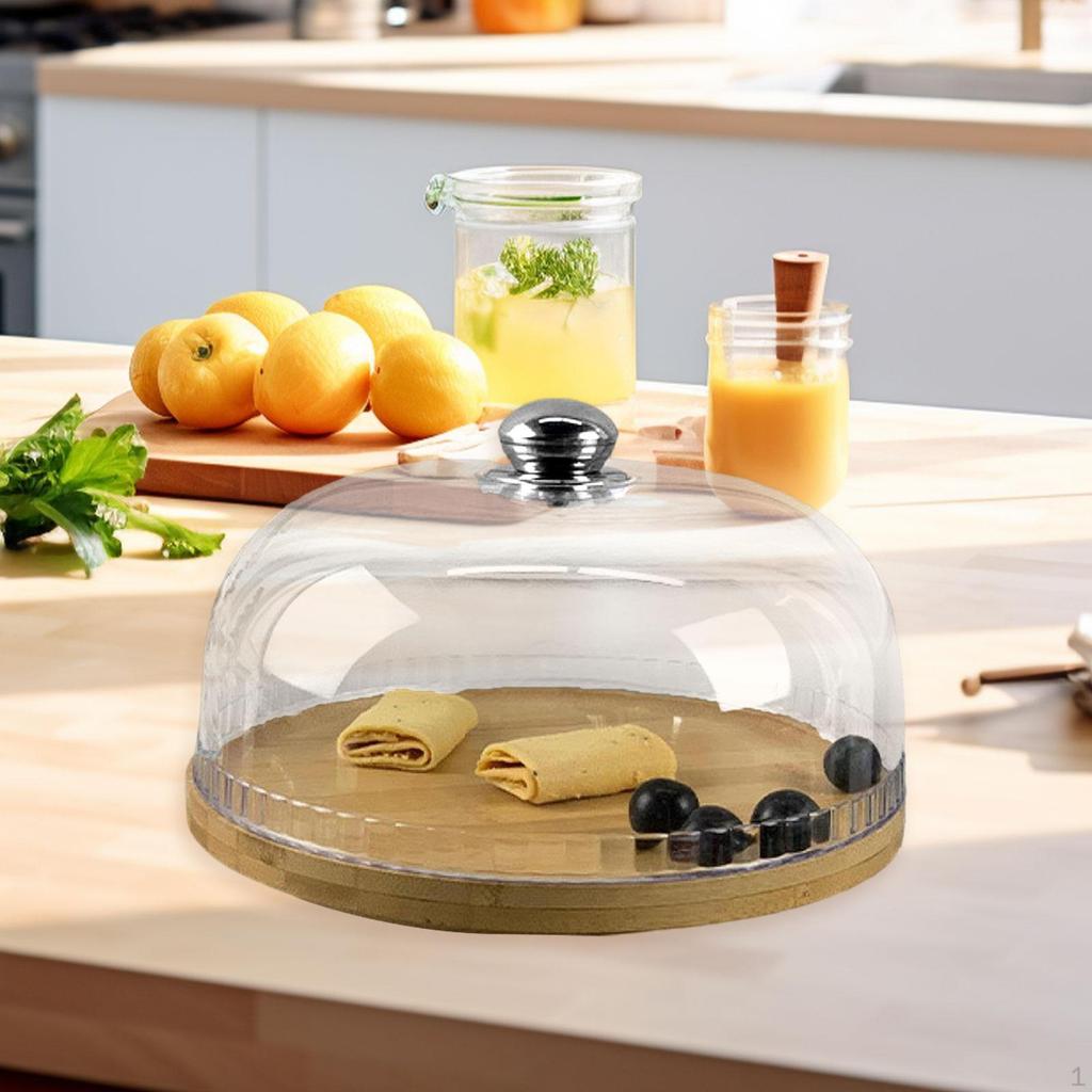 Food Dome Cover Cake Clear Reusable Multipurpose Tent Plate Lid for Home Kitchen