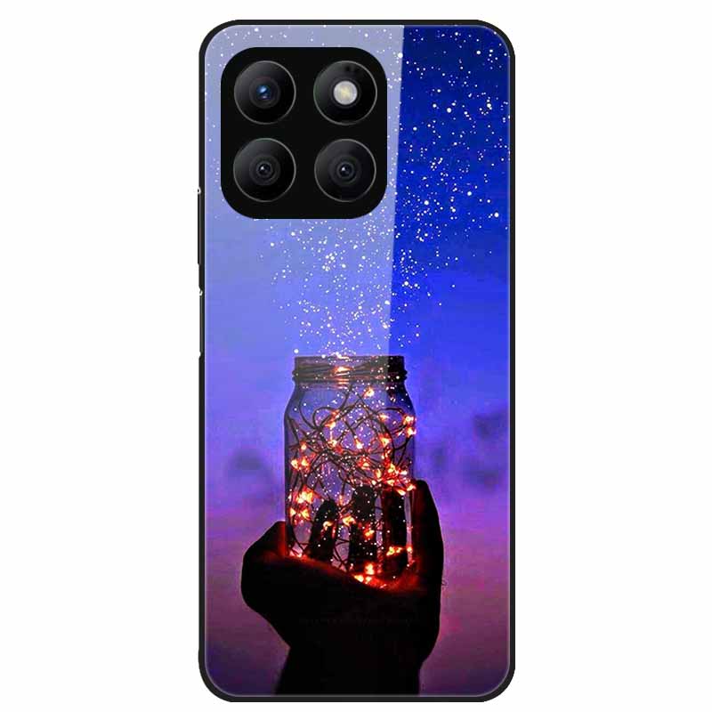 For Honor X8C Case Tempered Glass Hard PC Back Shell for Honor X8C 4G Phone Cases Bumper Covers for HonorX8C X 8C Fashion Shells