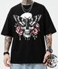 Butterfly Moth Skull T-Shirt: Floral Goth Graphic Tee