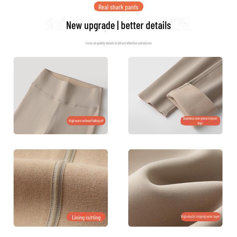 Plüsch-Leggings für Damen: 2024 Verdickte Lammfell-Baumwollhose für Herbst und Winter.