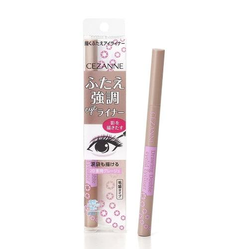 Cezanne Draw Eyeliner 20 Greige for Shadows 0.6ml Liquid Eyeliner to Highlight Eyelids