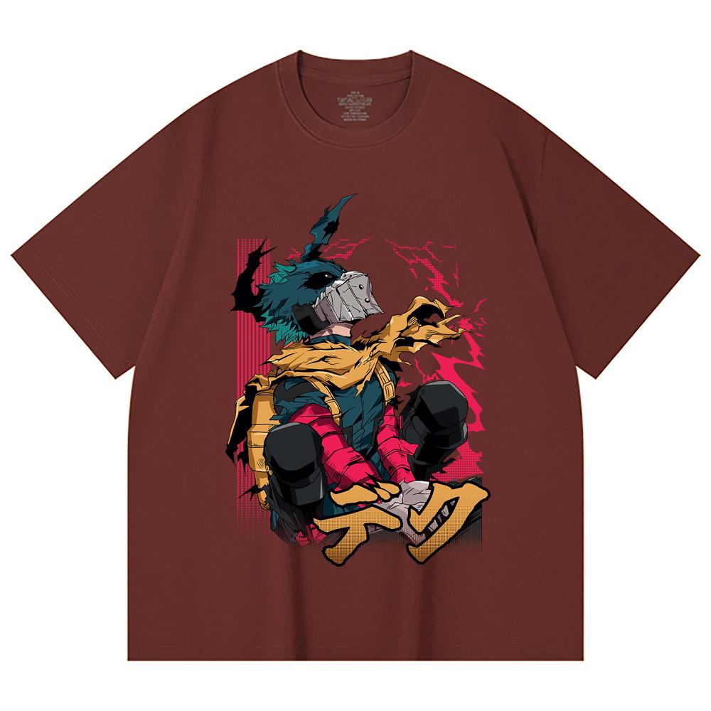 230 Gsm 100% Cotton My Hero Academia V16 Deku Print Unisex Heavy Cotton T Shirt