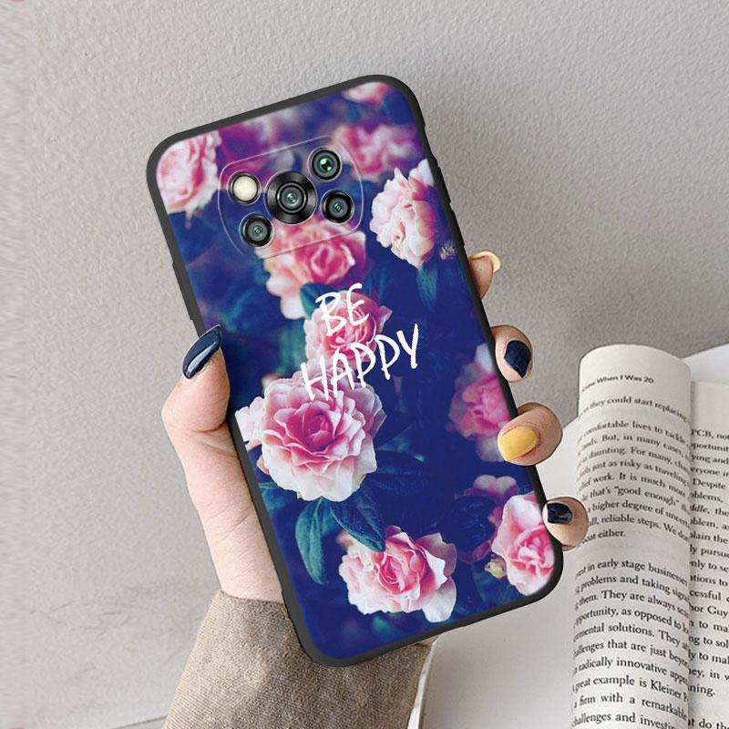 Case For Poco X3 Pro Pocox3 X 3 NFC Cute Heart Flower Back Cover Soft Silicone Matte Protective Funda For Xiaomi Poco X3 Pro Bag