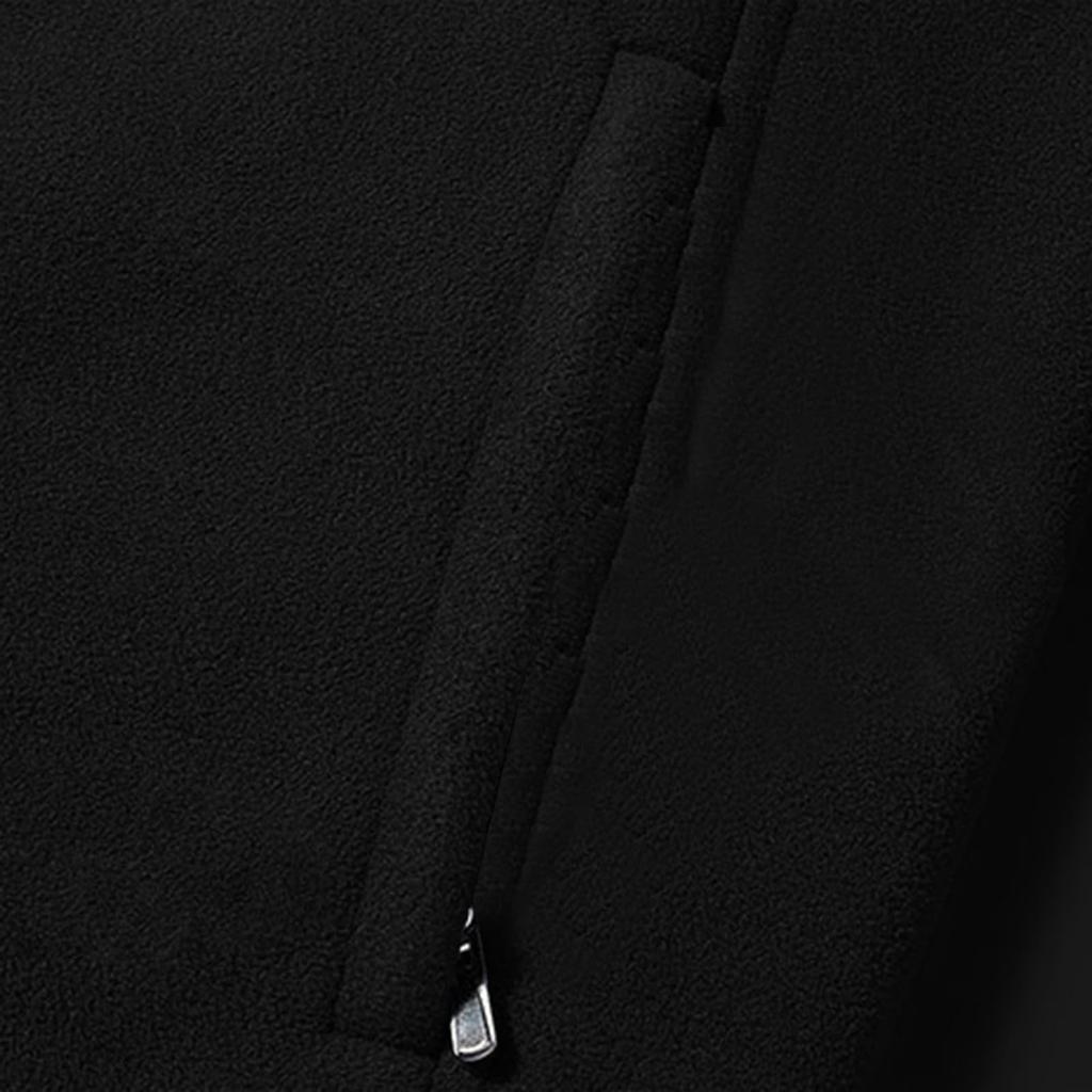 Herren Einfarbig Lässig Fleece Verdickte Jacke, Herren Langärmeliger Stehkragen Fleece Warmer Mantel