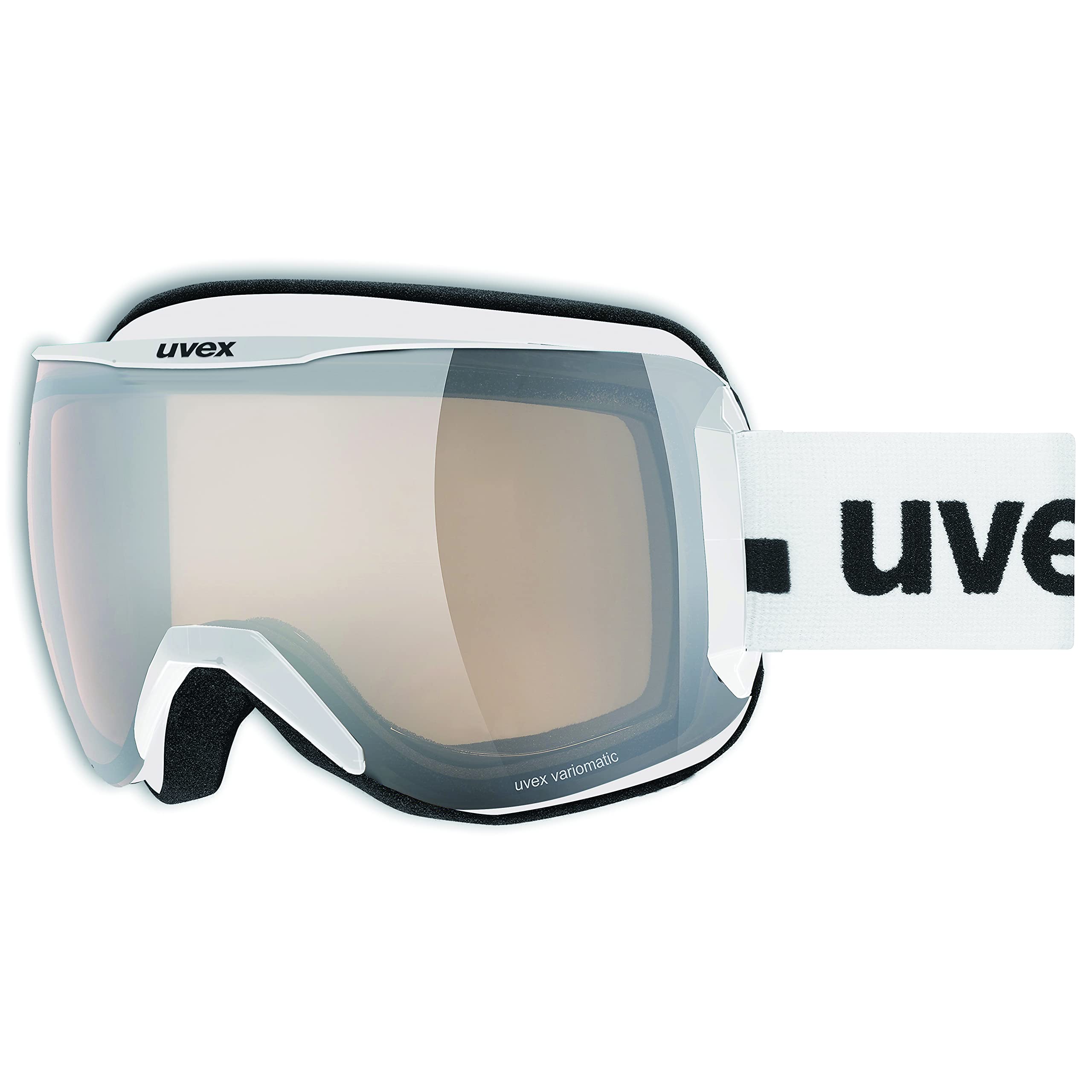 

Uvex 2100V Downhill Ski and Snowboard Photochromic Mirror Glasses Asian Fit Goggles, Unisex, Lens, Compatible,