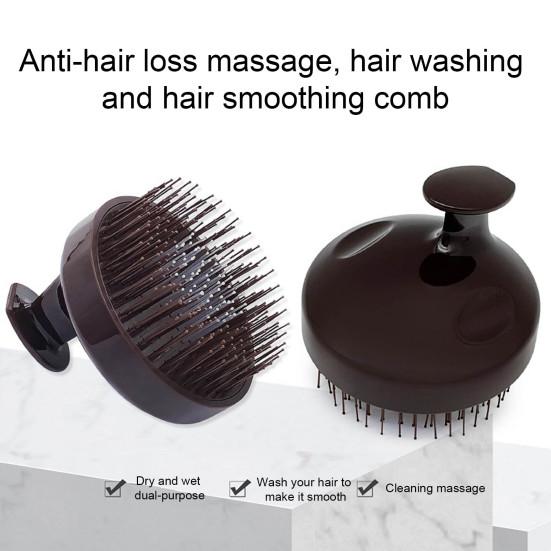 Scalp Massager Shampoo Brush with Ergonomic Handle Men Women Portable Travel Hair Growth Scalp Exfoliator Scrubber Cleaning Brush