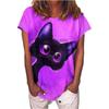 Summer Cat 3D Print T-Shirts Women's Casual Round-Neck Short Sleeve T Shirt Harajuku Tees Y2k Tops Female Streetwear Clothing