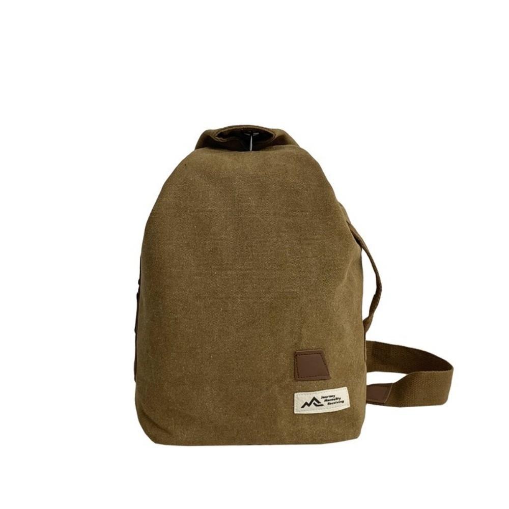 Large Capacity Male Crossbody Bag Retro Style Single Shoulder Pouch Canvas Chest Bag  Travel