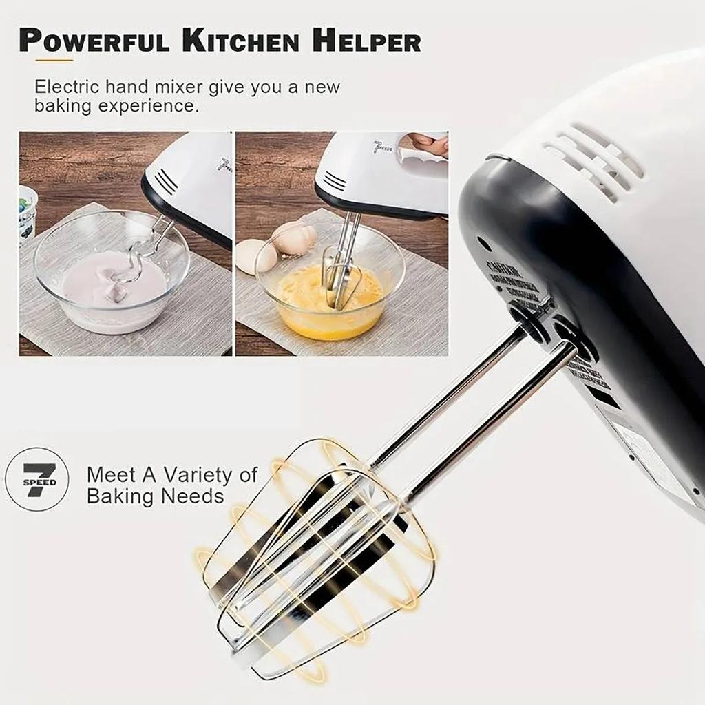 7 Geschwindigkeiten Elektrischer Handmixer Schneebesen Multifunktional Automatischer Creme Lebensmittel Kuchen Backen Kochen Teigmixer Lebensmittelmixer YFA1881