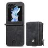 2 In 1 Detachable Leather Zipper Cards Solt Wallet Case for Samsung Z Flip 5 4 3 5G Flip4 Retro Card Holder Coin Purse Bag Cover