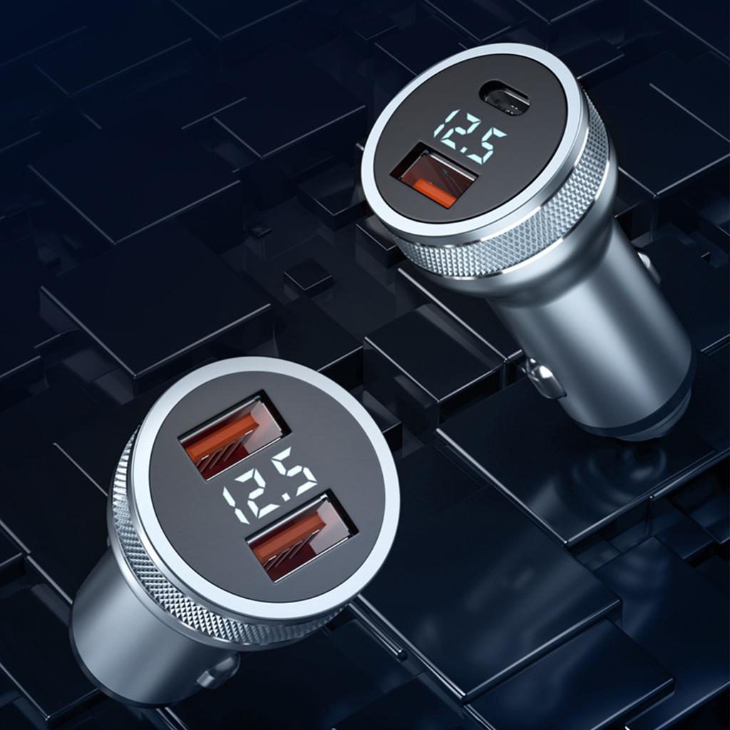 Car Charger PD and QC3.0 Fast Charging Portable Smart Temperature Control Safe for Phone Laptop Digital Camera