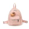 Schoolbag new Korean mini kt backpack women's fashion woolen texture popular versatile bag commuter travel backpack