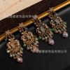 Retro Heavy Industry Tassel Temperament French Earrings Palace Style Banquet Fashionable Socialite Medieval