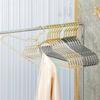 10Pcs Non-slip Acrylic Clothes Hangers Thickened Trouser Rack Transparent Glitter Hangers  Bedrooms