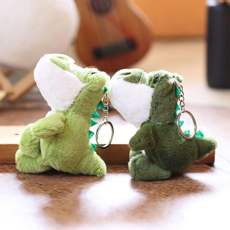 Cartoon Cute Green Crocodile Soft Plush Keychain Pp Cotton Filling Gift Bags