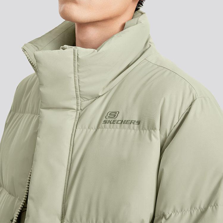 Skechers Teflon Three-Proof Duck Down Warm Short Down Jacket Unisex Outerwear Olive L324U108-052V