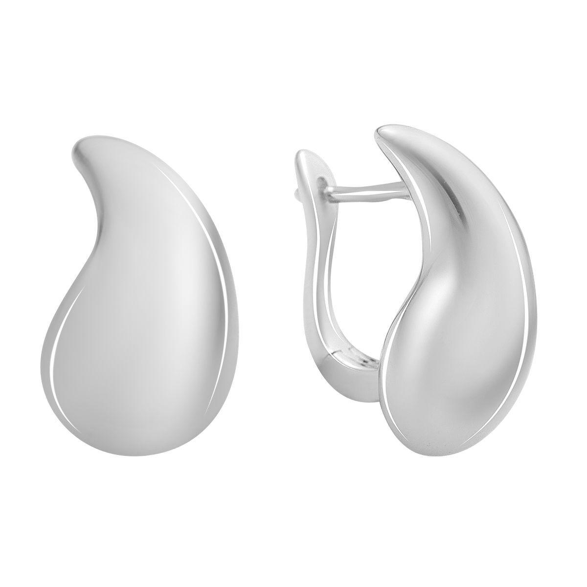 

Silver earrings without stones (2175315)