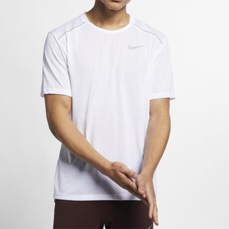Nike Breathable Crew Neck Short Sleeve Running Shirt Men Tops White AQ9920-100