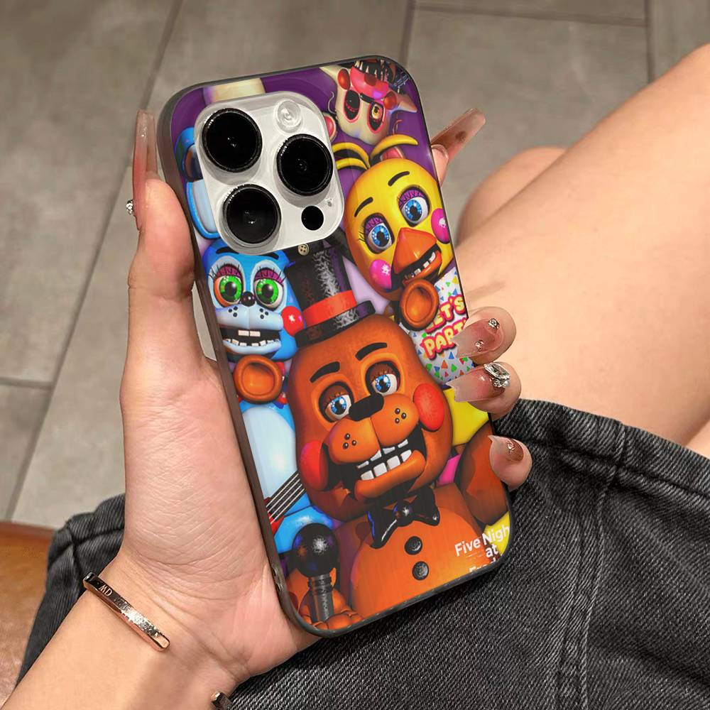 Five-Nights-At-Freddys For IPhone 17 16 15 Plus Pro Max 12 14 Plus 11 13 Wave Corrugated Stripe Funda Phone Cover