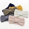 European & American Knit Wheat Ear Bow Headband: Sports, Earmuffs, Handmade Wool Hair Accessories.