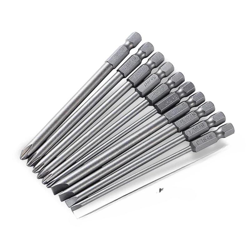10Pcs/set Screwdriver Set Strong Magnetic Batch Head Steel Slotted Phillips Screw Driver Bits Car Repair Utility Electric Tool Accessories