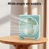 Square Desk Fan USB Rechargeable Low Noise Strong Wind Personal Fan Home Office Travel Outdoor Portable Electric Cooling Fan