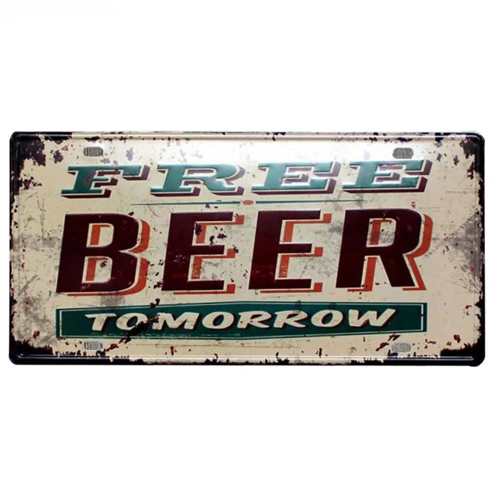 Welcome Beer Zone Metal Tin Signs Cold Beer Posters Front Door Club Bar Pub Cafe Wall Decors Retro Metal Signs