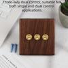 Wood Retro British Light Switch Socket Bedside Wall Lamp Switch LED Dimmer Pure Brass Toggle Switch Board
