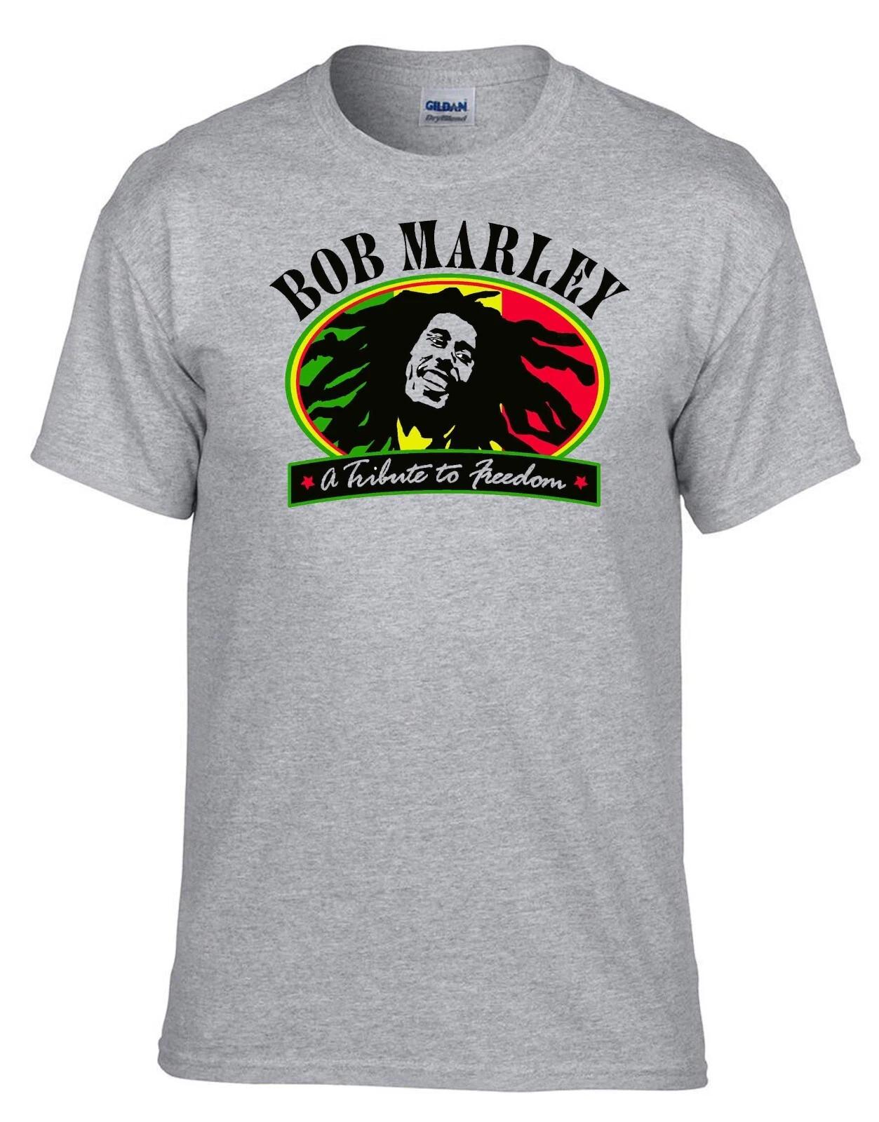 

BOB MARLEY ONE LOVE Reggae Jamaica Rock Rules Grey 100% Cotton T-shirt Mens Tees Top -067_SZ-Kids- XL