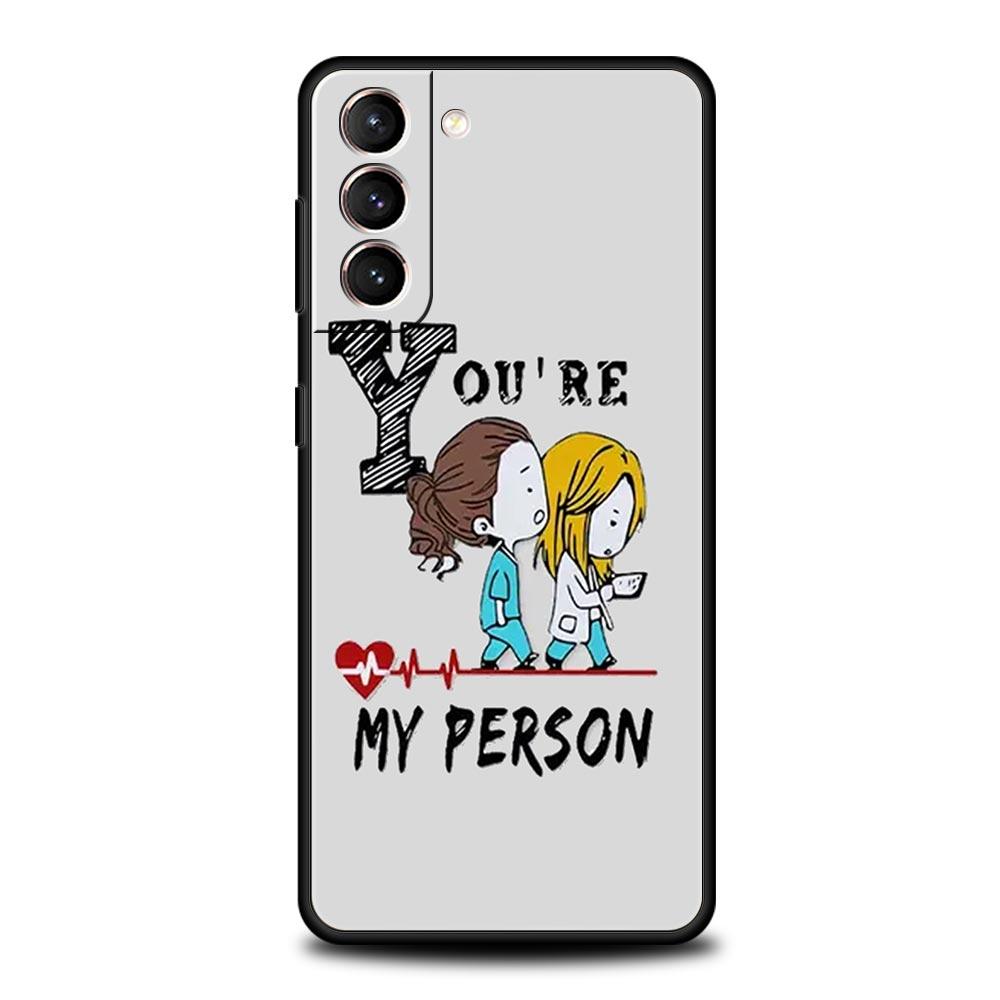 Greys Anatomy Du bist meine Person Handyhülle Für Samsung Galaxy S24 S23 S22 S20 Ultra S21 FE 5G S10 S9 Plus S10E S8 Weiche Hülle