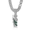 Herren Damen Hip Hop Heiliger Judas Anhänger Halskette, 13mm Kubanische Kette Religiöser Heiliger Judas Idol Anhänger Charm Schmuck 2025 Neu Angekommen