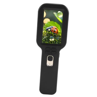 Handheld Magnifier Double Color Light 3 Working Modes 5X-500X Magnification   Digital Microscope