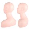 Multi Function Makeup Practice Model, Esthetics Soft Mannequin Head with Shoulders Massage Wig Hat Display Silicone PVC Skin Texture Facial