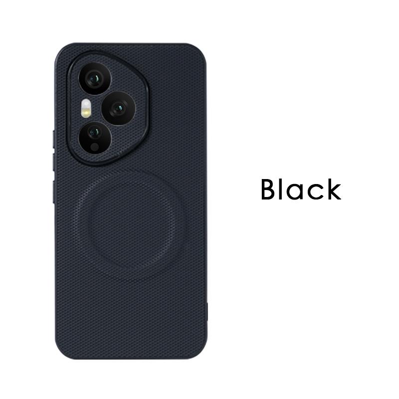 Ultrathin Leather Texture Builtin Magsafe Magnetic Phone Case For Honor 400 X60 Magic 7 Pro Wireless Charge Frosted Cover