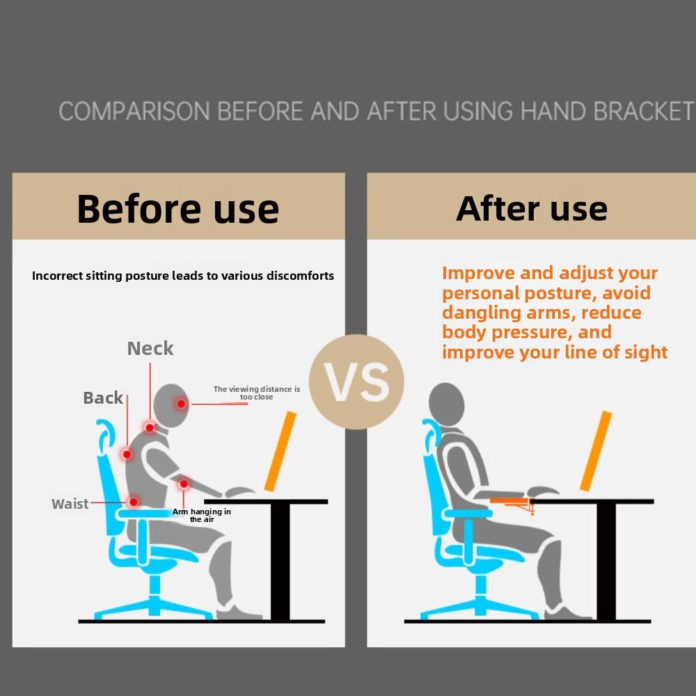 Ergonomic Computer Arm Rest Foldable Computer Hand Bracket Computer Arm Support  Office Computer