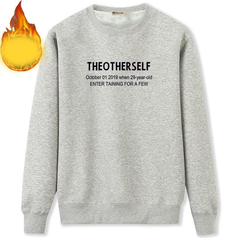 Winter Plus Velvet Padded Round Neck Sweater Men All-match Loose Casual Sweater Bottoming Shirt