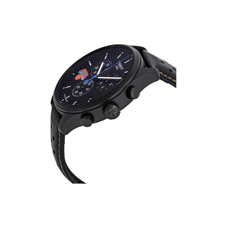 Tissot Speedy Collection Zegarek Męski Mechanizm Kwarcowy Zegarek 45mm Czarna Tarcza Stalowa Koperta Skórzany Pasek T116.617.36.051.05