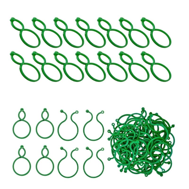 500Pcs Garden Vine Strapping Clips Plant Bundled Buckle Rings Holder Tomato Garden Plant Stand Garden Decors Accessories 1