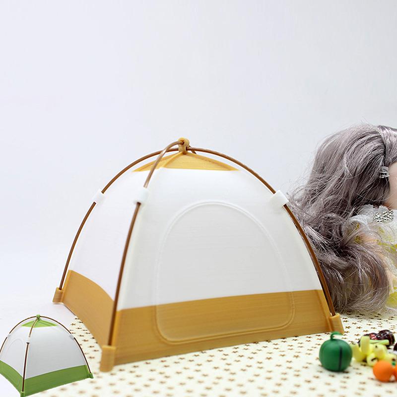 Dollhouse Miniature Simulation Mini Camping Small Tent Model Decoration Doll Accessories Toys Home Scene Furniture Decoration