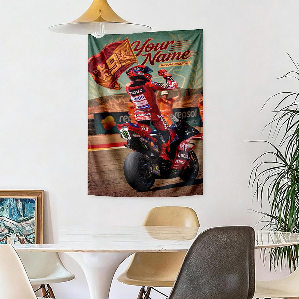 Jorge Lorenzo Custom Your Name Wall Decor Tapestry Art For Pet Memorial Birthdaywedding Party Backdrop Family Gift