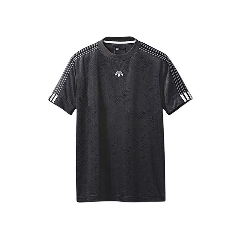 Adidas Originals × Alexander Wang Striped Crew Neck Short Sleeve T-Shirt Unisex Tops BR0257 XL